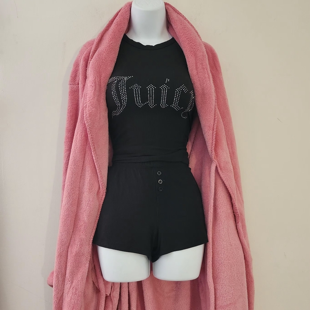 Anne Lewin New York Plush Fleece Bathrobe with Belt Size: L Color: Pink - Picture 2 of 13
